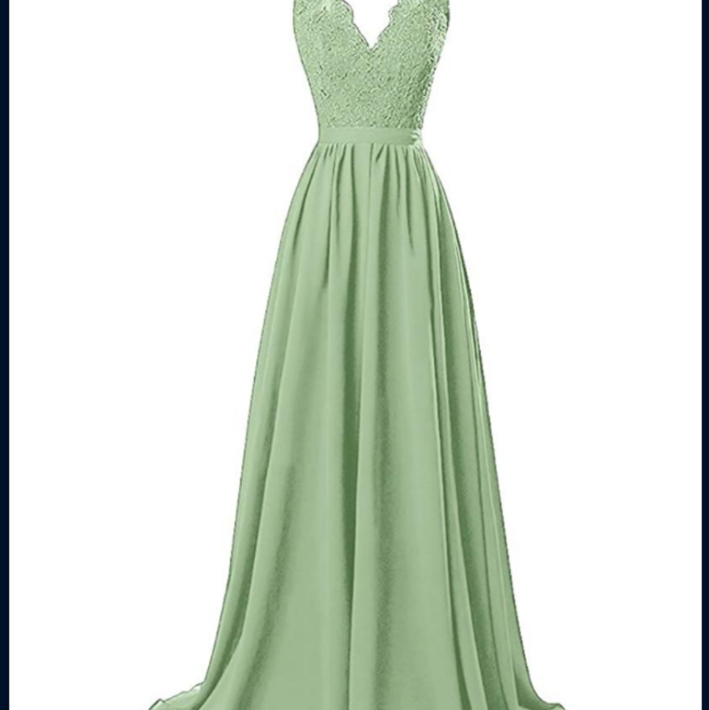Sage green bridesmaid dress